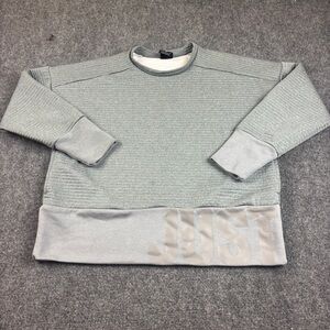 NIKE Women’s Grey Pullover “Just Do It” Ribbed Crewneck Sweatshirt size: Small
